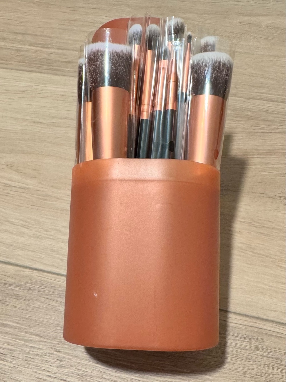 Rose Gold Makeup Brush Set with Holder Never Used New!!